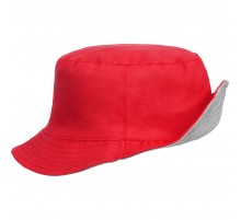 Панама Summer двусторонняя, красная с серым