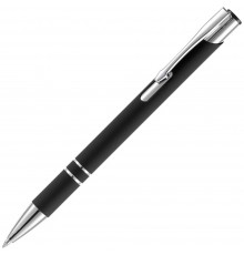 Ручка шариковая Keskus Soft Touch, черная