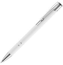 Ручка шариковая Keskus Soft Touch, белая