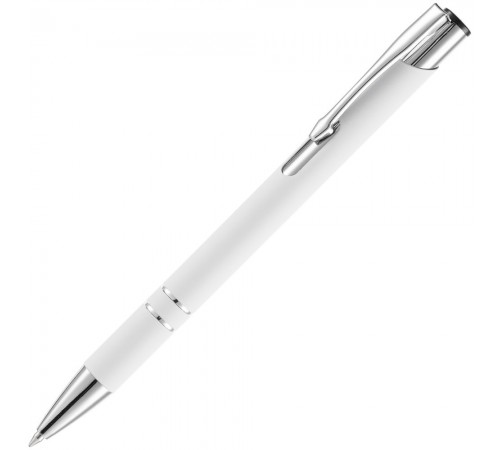 Ручка шариковая Keskus Soft Touch, белая