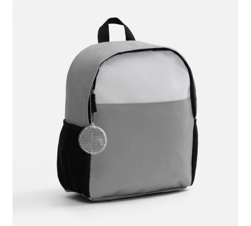 Пешеходный светоотражатель с цепочкой «Круг», белый