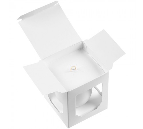 Елочный шар Gala Matt в коробке, 8,5 см, белый