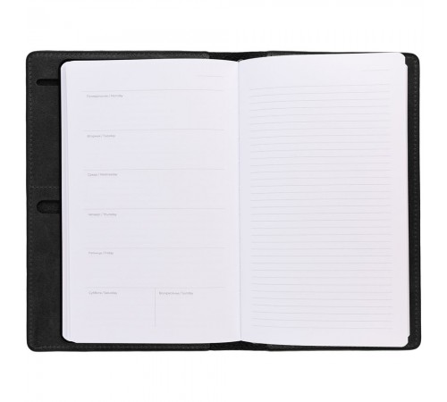 Еженедельник-портфолио Remini, недатированный, черный