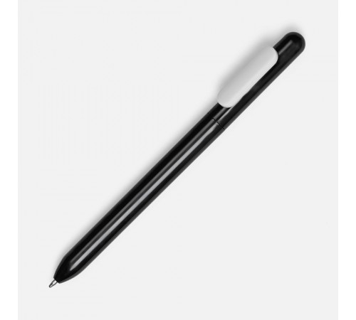 Ручка шариковая Swiper, черная с белым