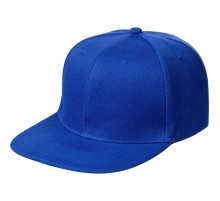 Бейсболка Snapback с прямым козырьком, ярко-синяя