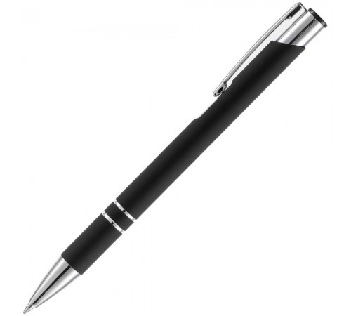 Ручка шариковая Keskus Soft Touch, черная