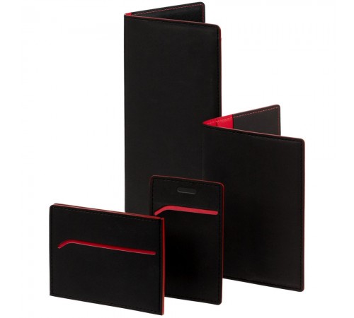 Дорожный органайзер Multimo, черный с красным