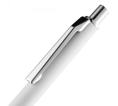 Ручка шариковая Lobby Soft Touch Chrome, белая