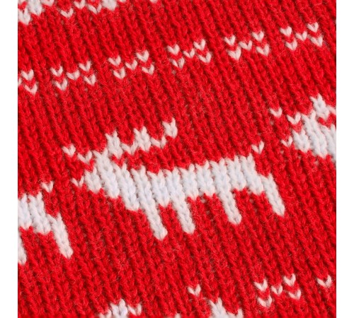 Плед Holidale, красный с молочным