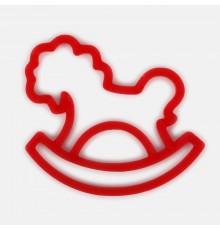 Подвеска «Лошадка-качалка», 3D-печать, красная