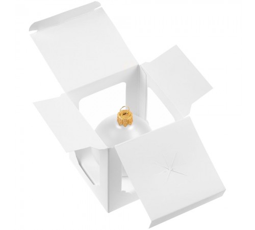 Елочный шар Gala Matt в коробке, 8,5 см, белый