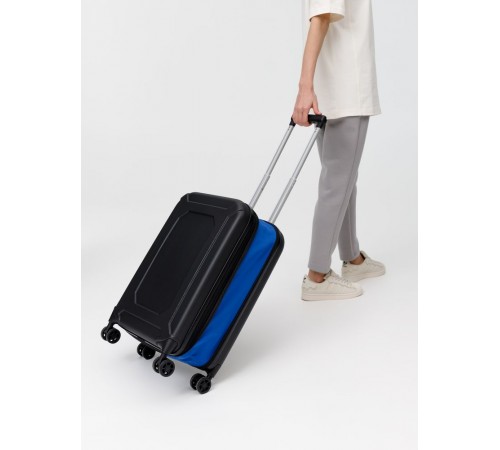 Чемодан Platta, черный с синим