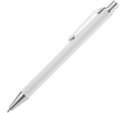 Ручка шариковая Lobby Soft Touch Chrome, белая