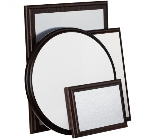 Плакетка Plaque XL, венге с серебристой пластиной