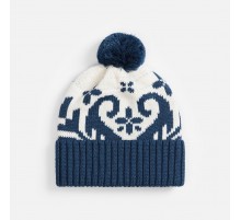 Шапка Wintertude, синяя с белым