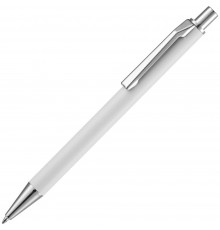 Ручка шариковая Lobby Soft Touch Chrome, белая