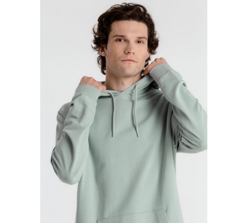 Толстовка с капюшоном унисекс Hoodie, серо-зеленая