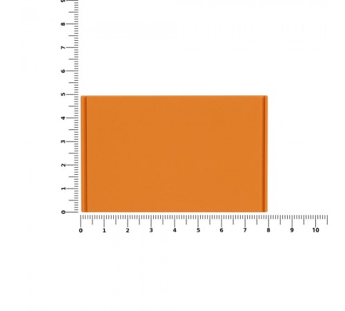 Лейбл из ПВХ Dzeta, XL, оранжевый