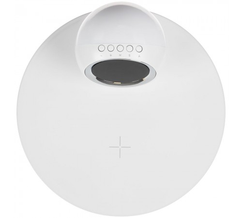 Станция беспроводной зарядки с часами и подсветкой GlobeBee, белая