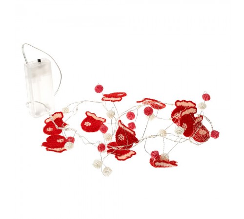 Гирлянда Merry Mittens, красная