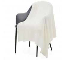 Плед Knitly, жемчужно-белый