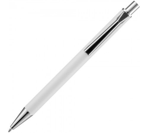 Ручка шариковая Lobby Soft Touch Chrome, белая
