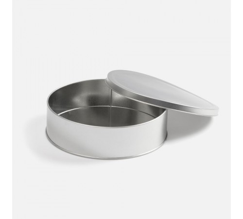 Коробка Pragmax L, круглая, серебристая