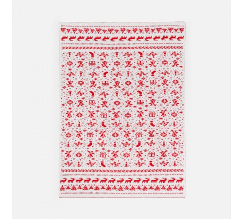 Плед Holidale, красный с молочным