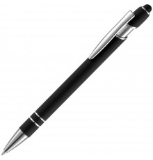 Ручка шариковая Pointer Soft Touch со стилусом, черная