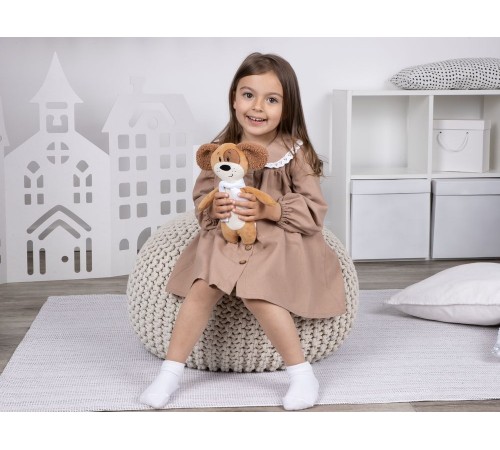Мягкая игрушка Beastie Toys, собачка с белым шарфом