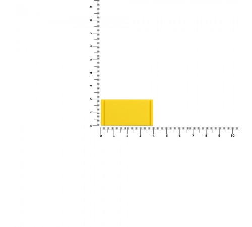 Лейбл из ПВХ Dzeta, XS, желтый