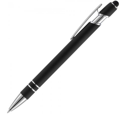 Ручка шариковая Pointer Soft Touch со стилусом, черная