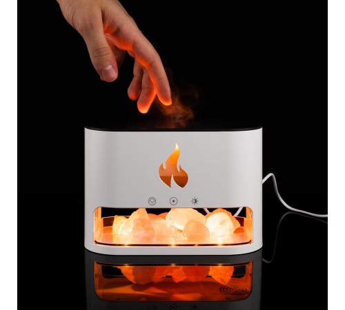 Увлажнитель-ароматизатор Fusion Blaze с имитацией пламени, белый