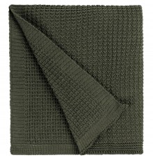 Плед Lattice, зеленый меланж (оливковый)