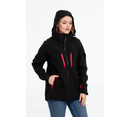 Куртка-трансформер женская Matrix, черная с красным
