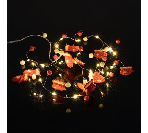 Гирлянда Merry Mittens, красная