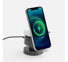 Станция беспроводной зарядки с подсветкой Lume, серая
