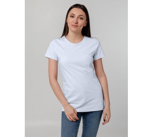 Футболка женская T-bolka Stretch Lady, белая (холодный оттенок)