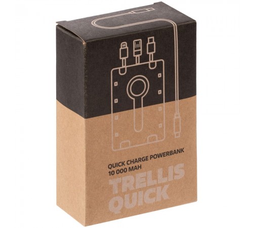 Аккумулятор с быстрой зарядкой Trellis Quick 10000 мАч, синий