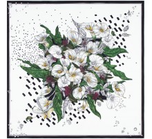 Платок шелковый Delicate, каллы