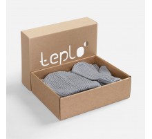 Набор Nordkyn Full Set с шарфом, светло-серый меланж