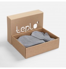 Набор Nordkyn Full Set с шарфом, светло-серый меланж