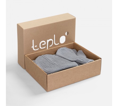 Набор Nordkyn Full Set с шарфом, светло-серый меланж