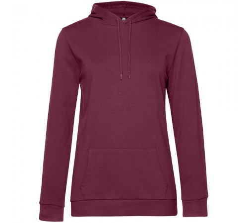 Толстовка с капюшоном женская Hoodie, бордовая Толстовка с капюшоном женская Hoodie, бордовая