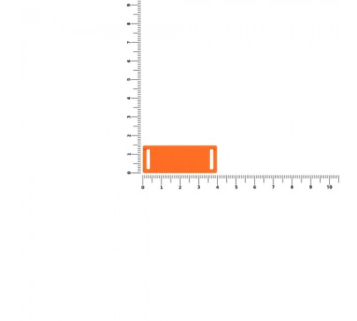 Лейбл из ПВХ Kova, оранжевый неон