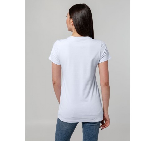 Футболка женская T-bolka Stretch Lady, белая (холодный оттенок)