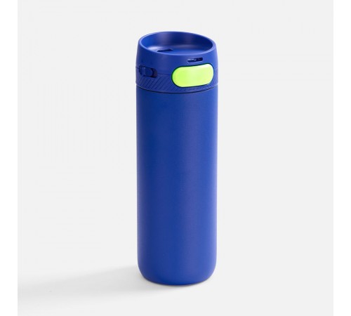 Термостакан X1 с цветной кнопкой, синий с желтым