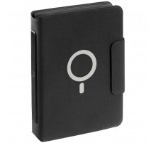 Органайзер с блокнотом и аккумулятором Oiro, черный