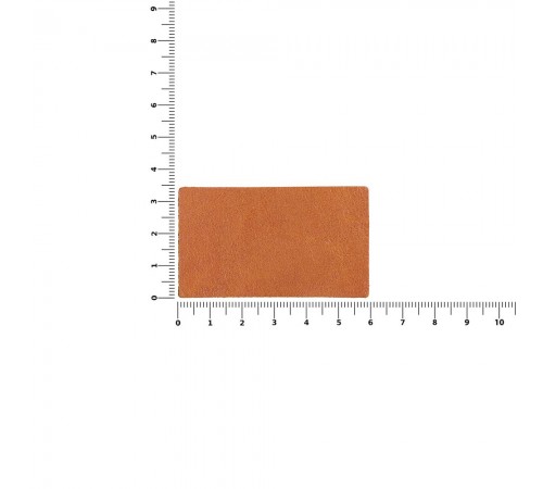 Лейбл кожаный Pasek, M, горчичный