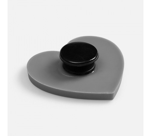 Джибитс из ПВХ «Сердце», серый